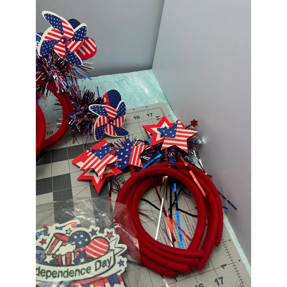 Max Fun 4th of July Patriotic Party Favors Set 18Pcs Headbands Glasses USA